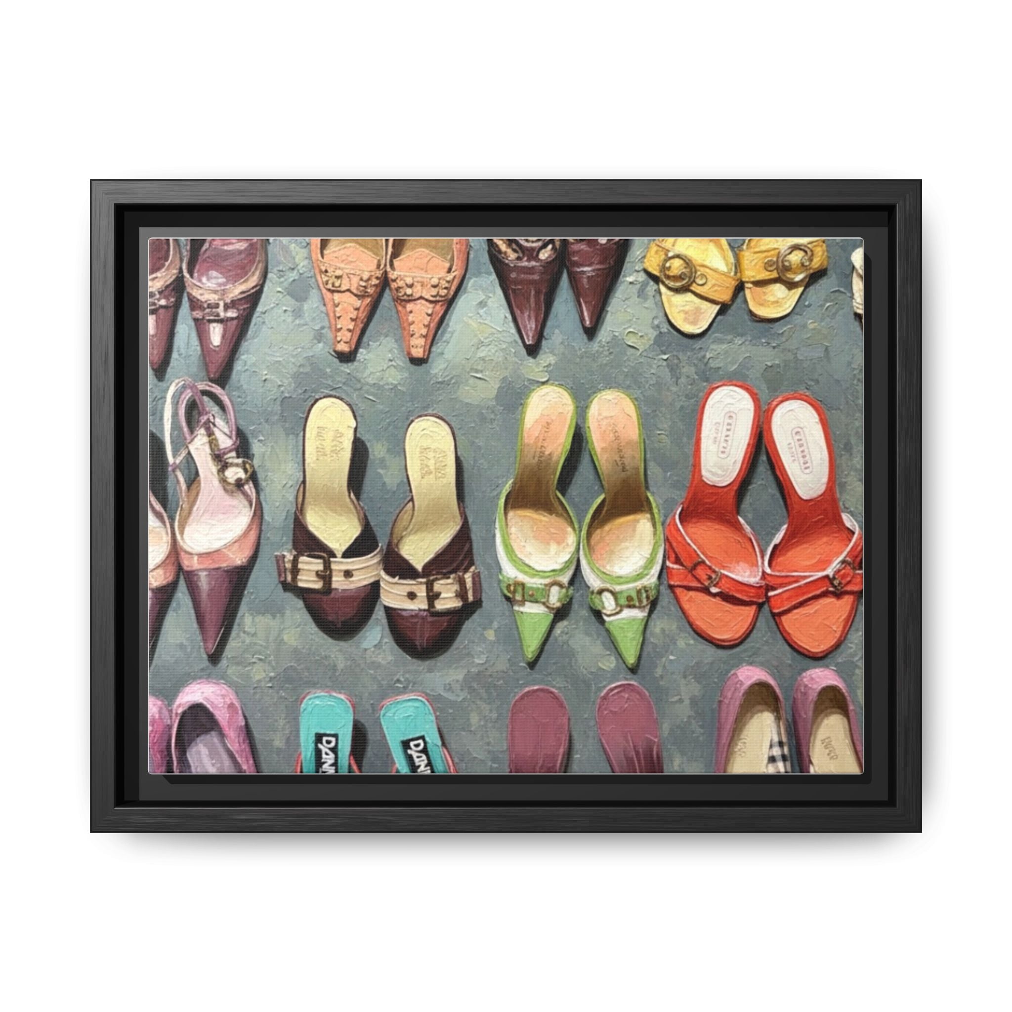 Luxury heels Matte Canvas, Framed (Multi-color)