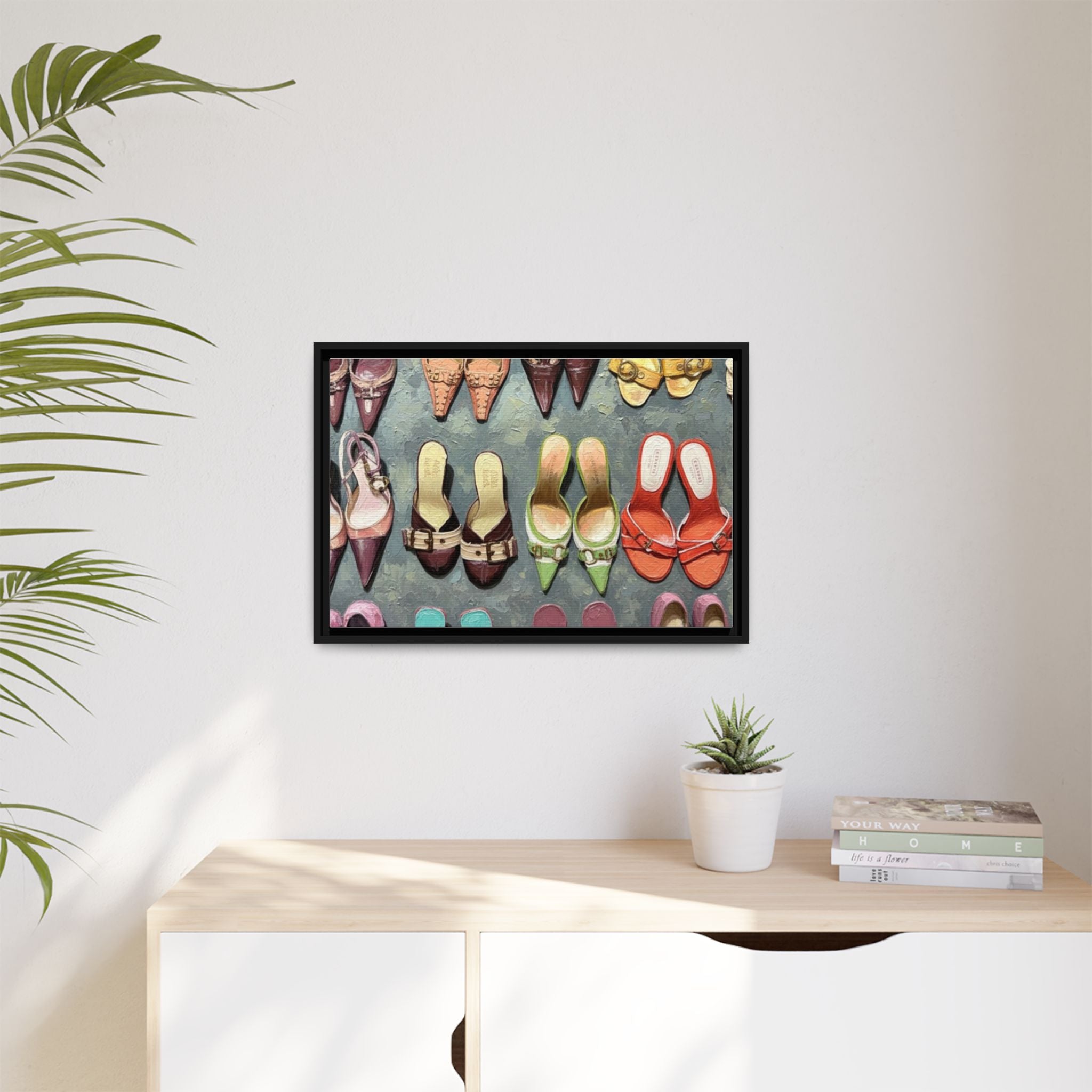 Luxury heels Matte Canvas, Framed (Multi-color)