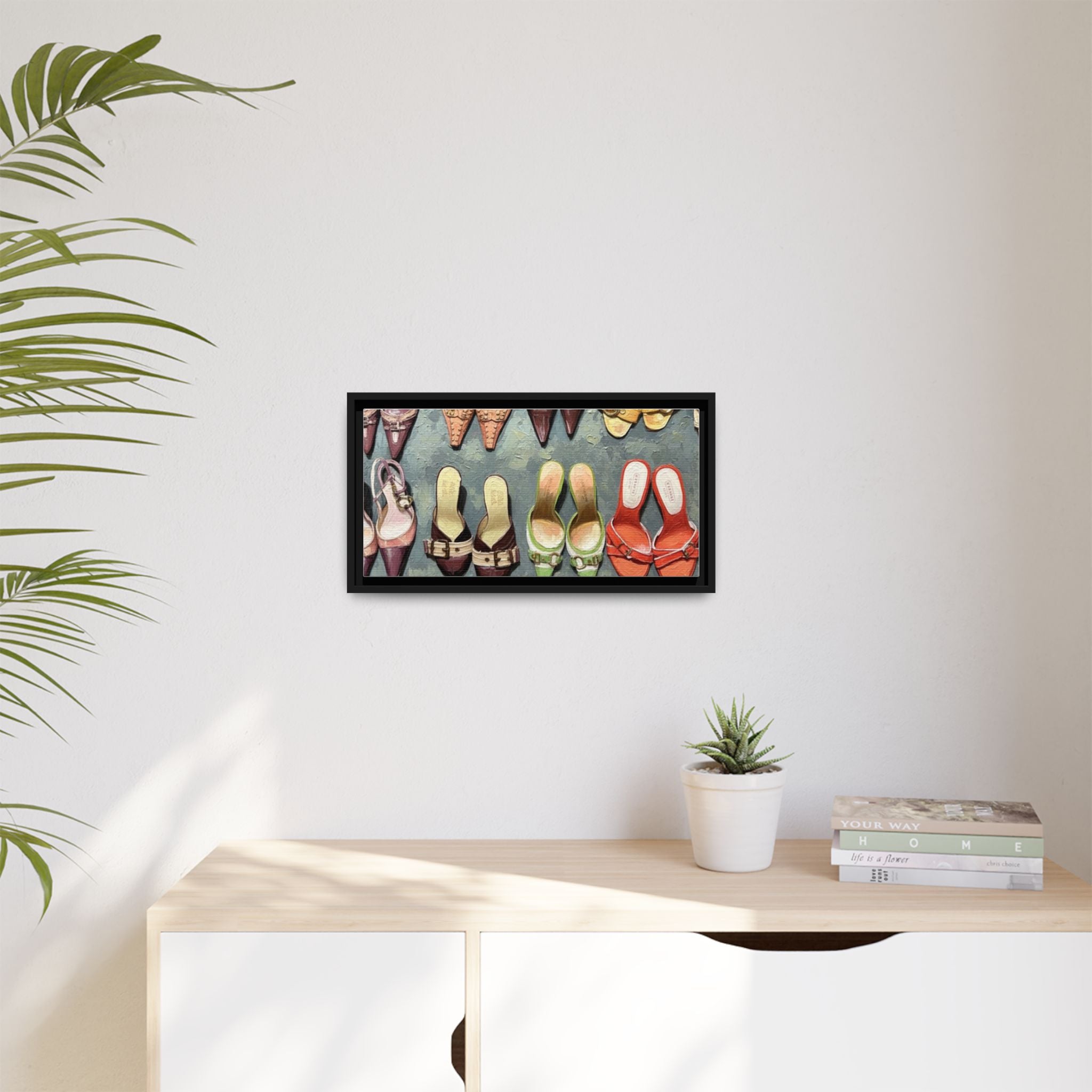 Luxury heels Matte Canvas, Framed (Multi-color)