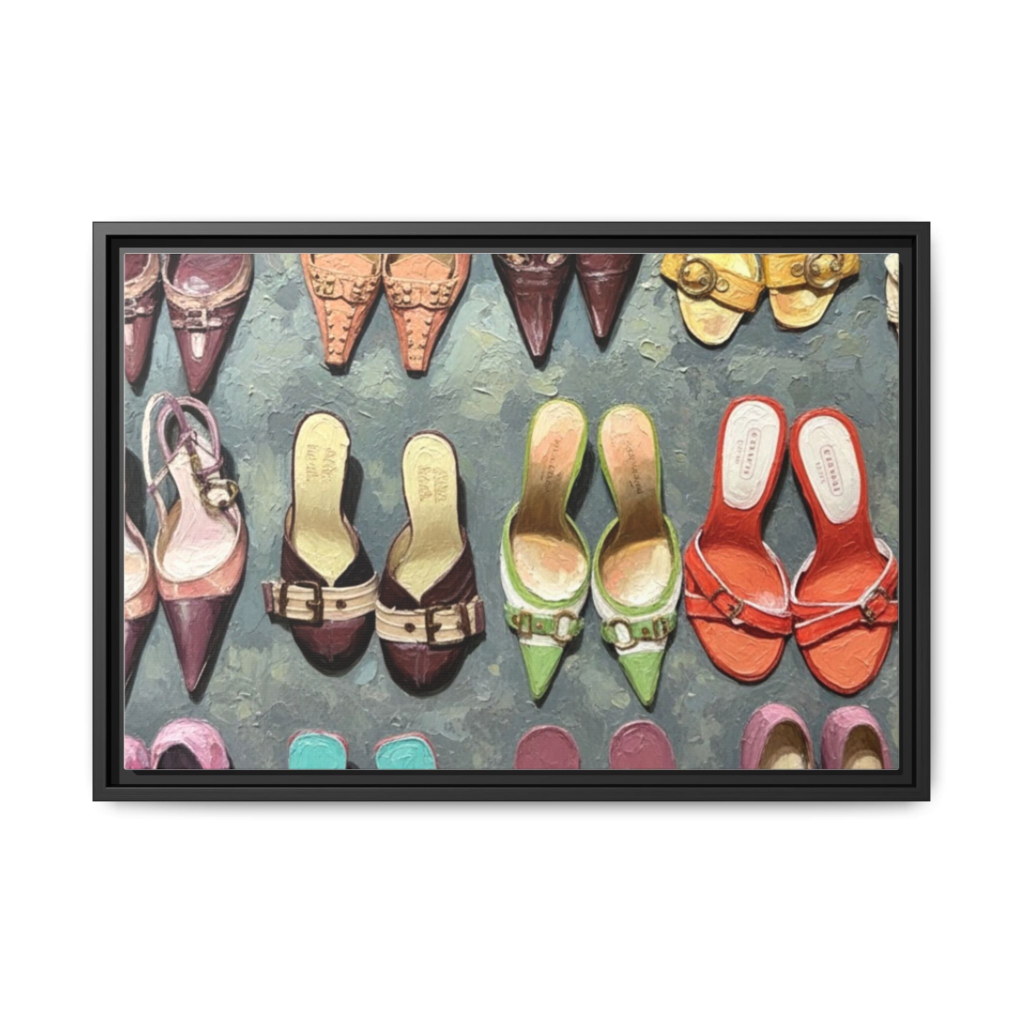 Luxury heels Matte Canvas, Framed (Multi-color)
