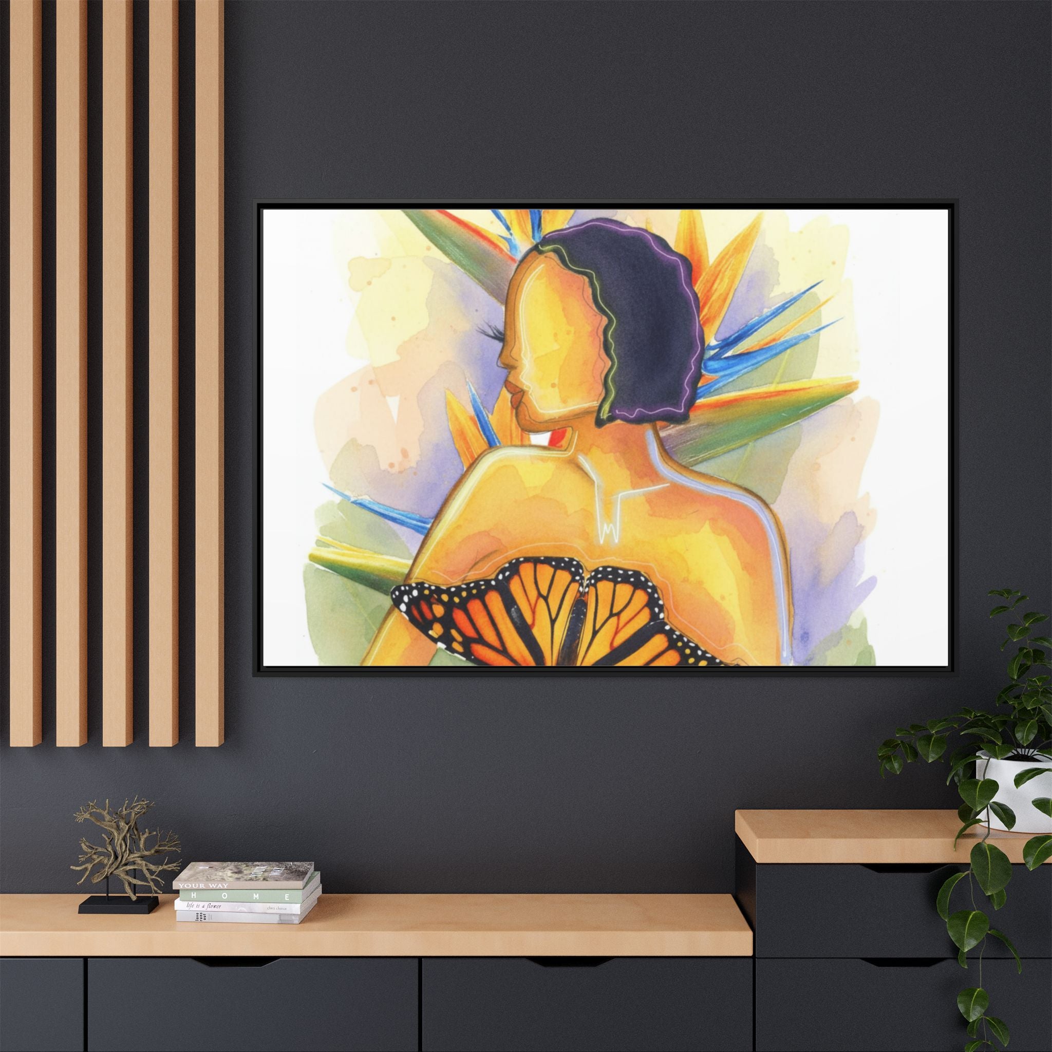 Matte Canvas, Framed (Multi-color)