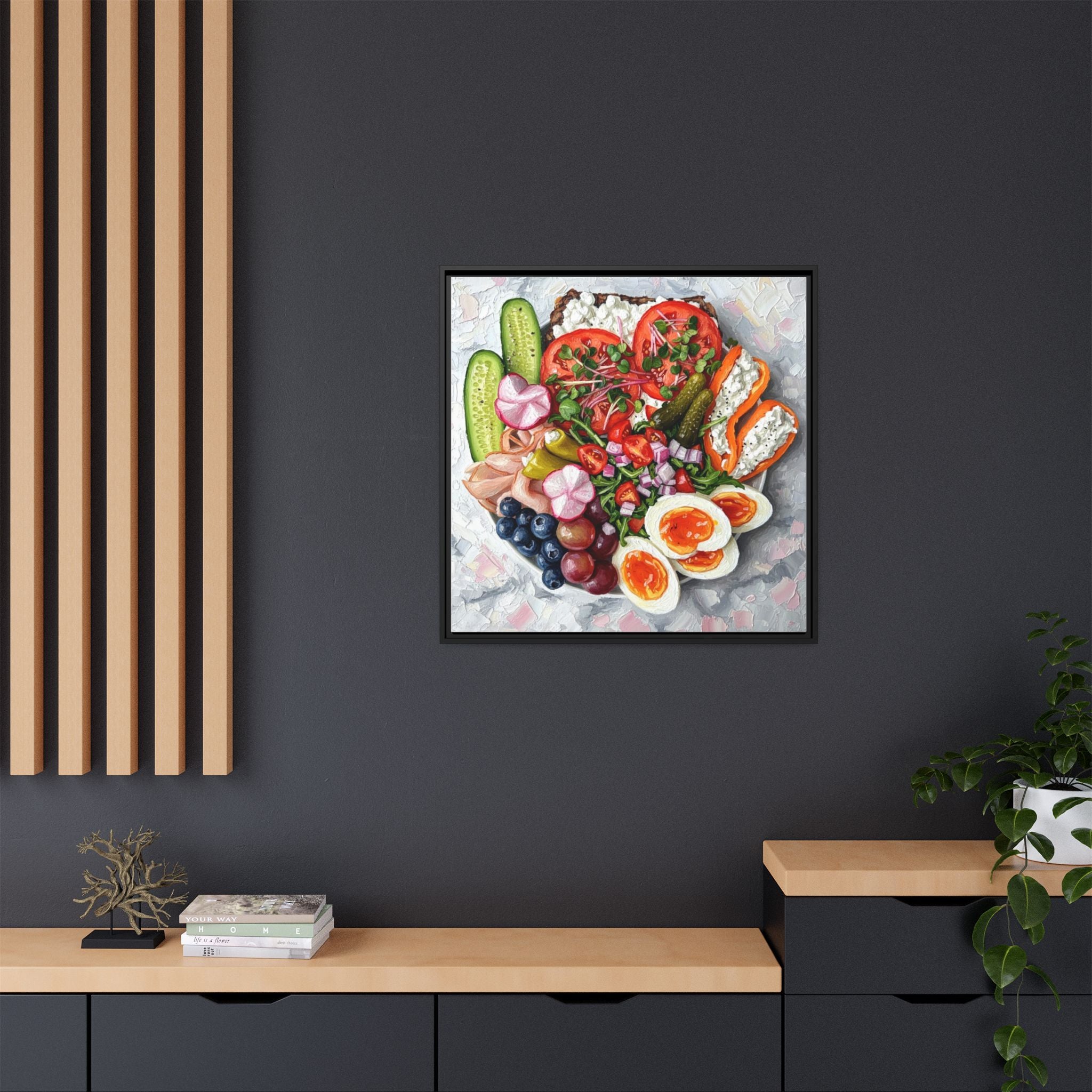Healthy Meal Canvas Print Kitchen Art
