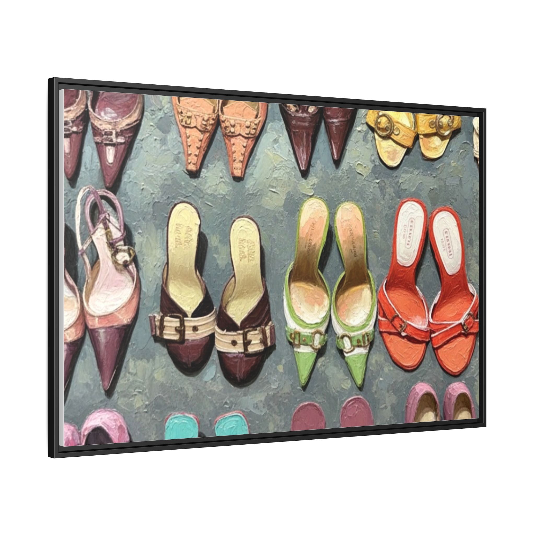 Luxury heels Matte Canvas, Framed (Multi-color)