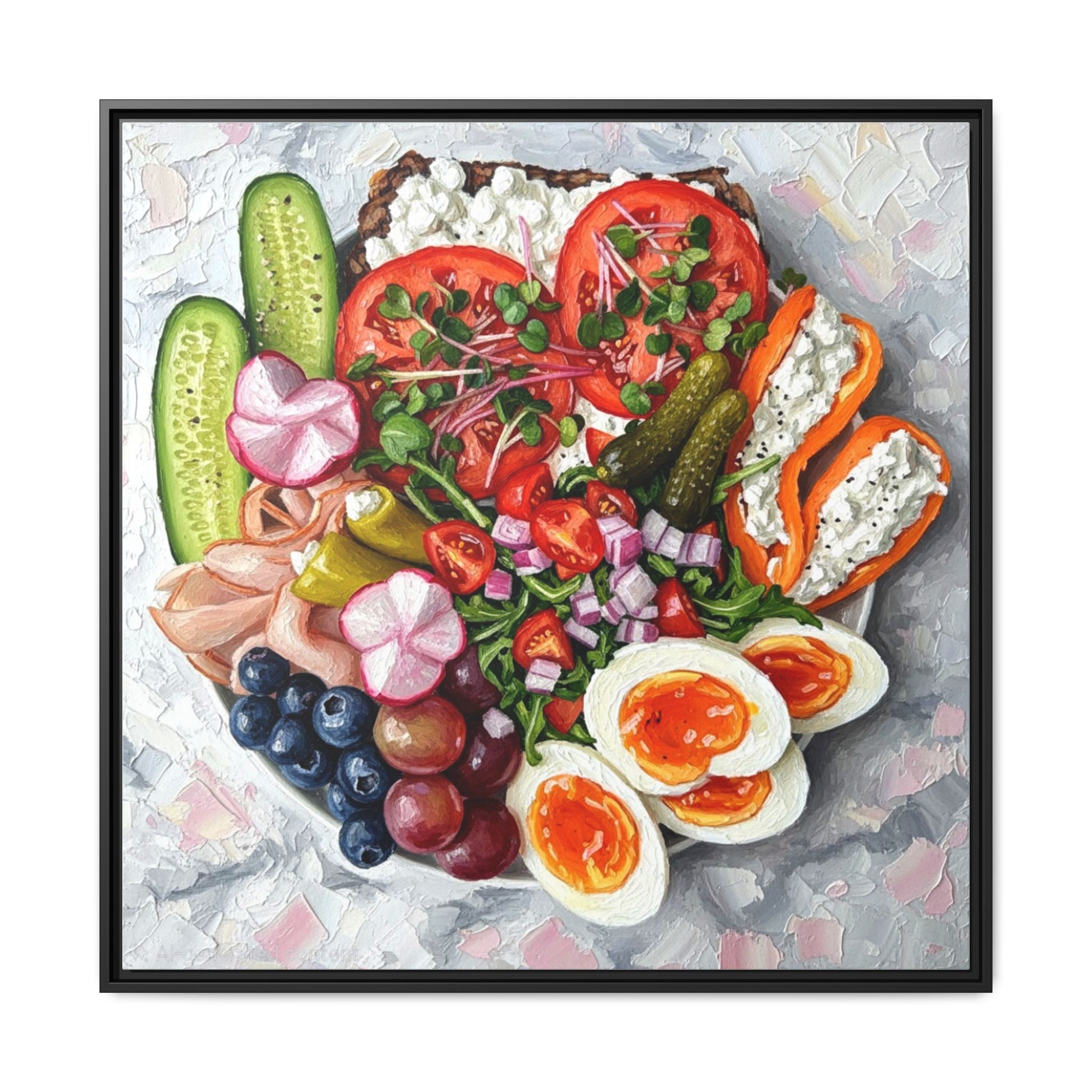 Healthy Meal Canvas Print Kitchen Art