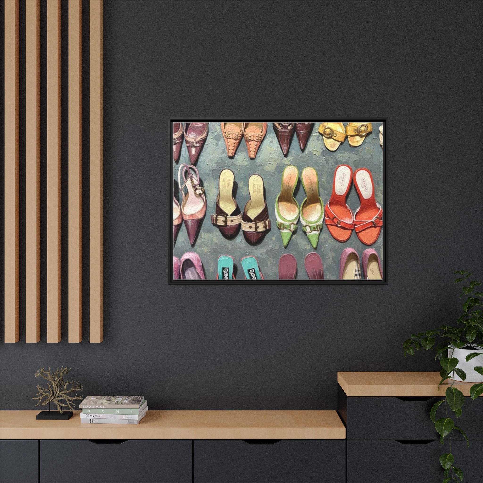 Luxury heels Matte Canvas, Framed (Multi-color)