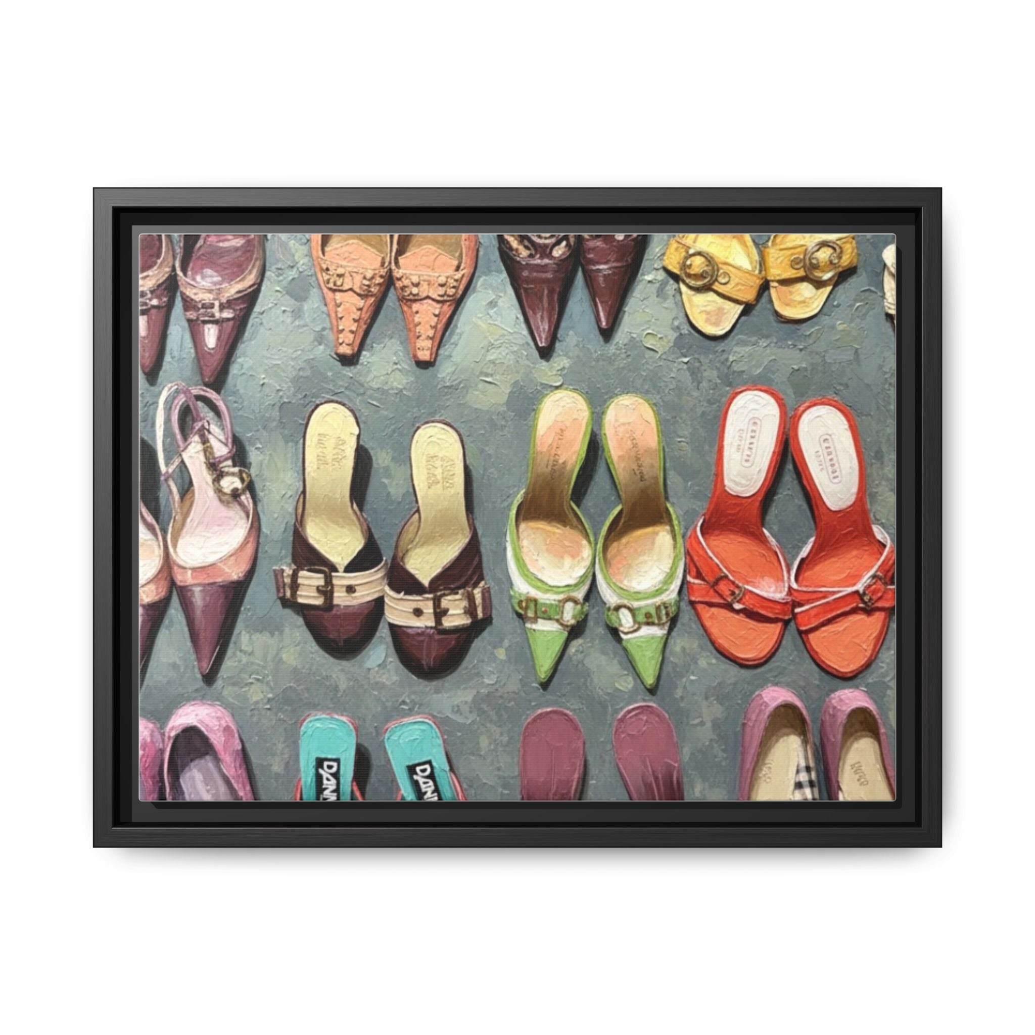 Luxury heels Matte Canvas, Framed (Multi-color)