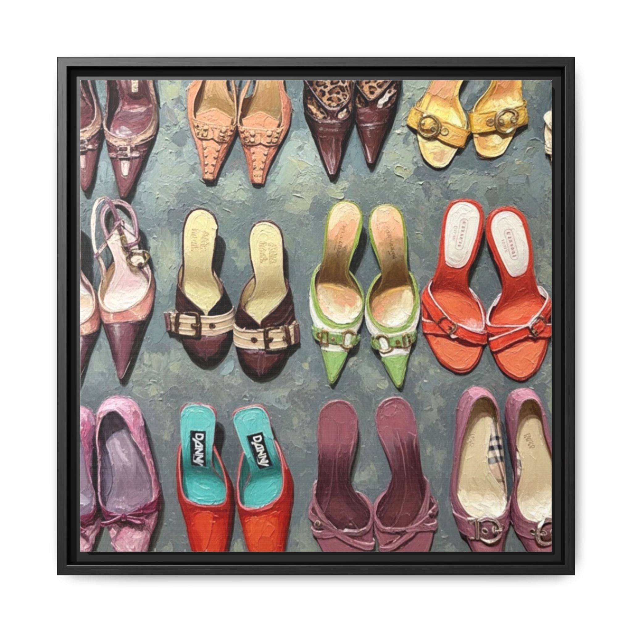 Luxury heels Matte Canvas, Framed (Multi-color)