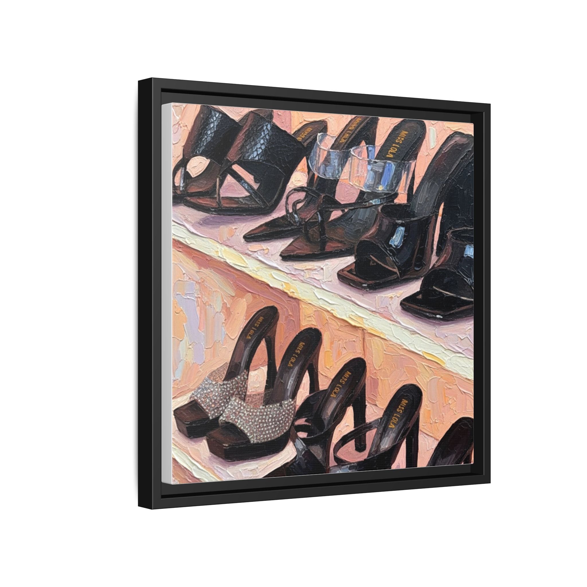 Luxury heels Matte Canvas, Framed (Multi-color)