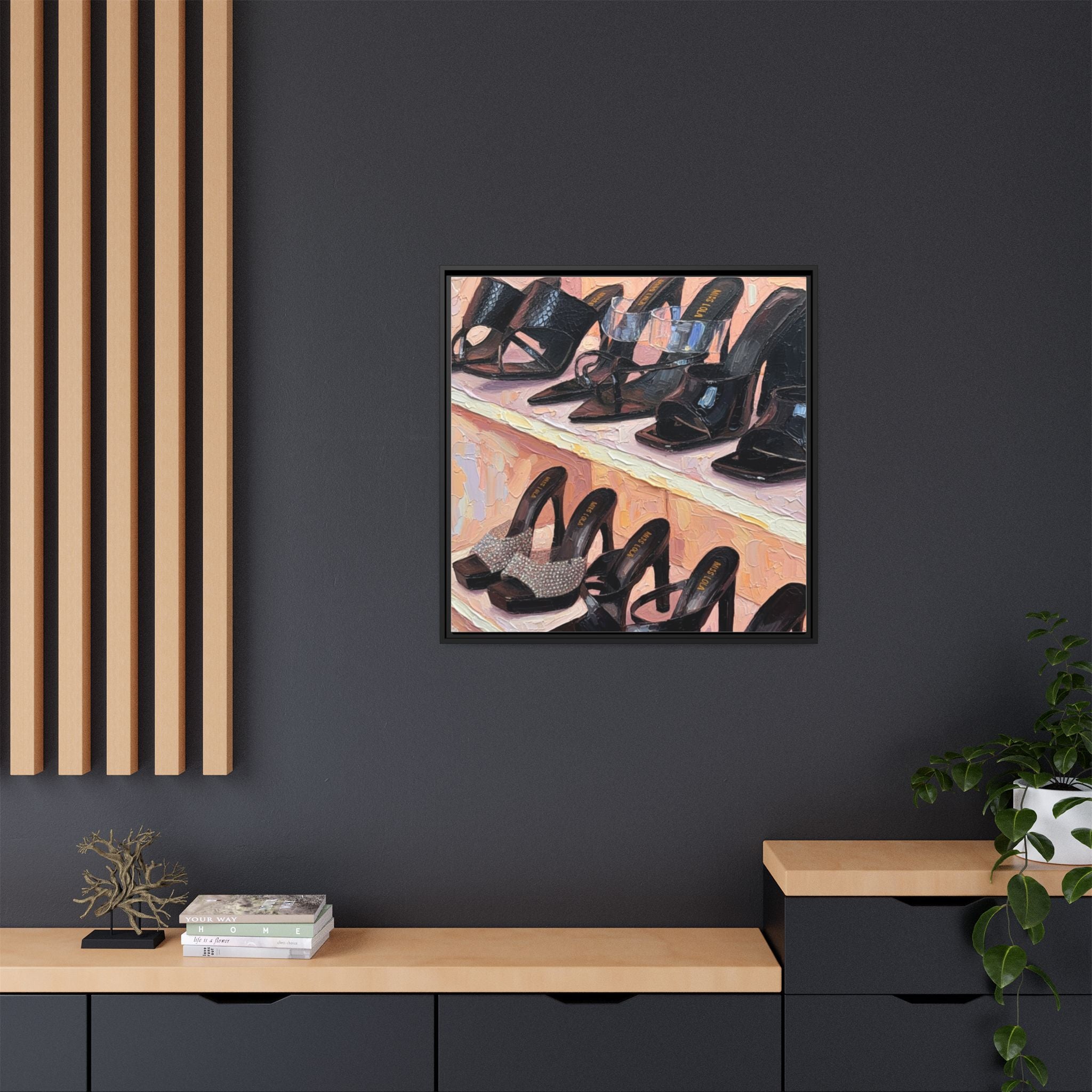 Luxury heels Matte Canvas, Framed (Multi-color)