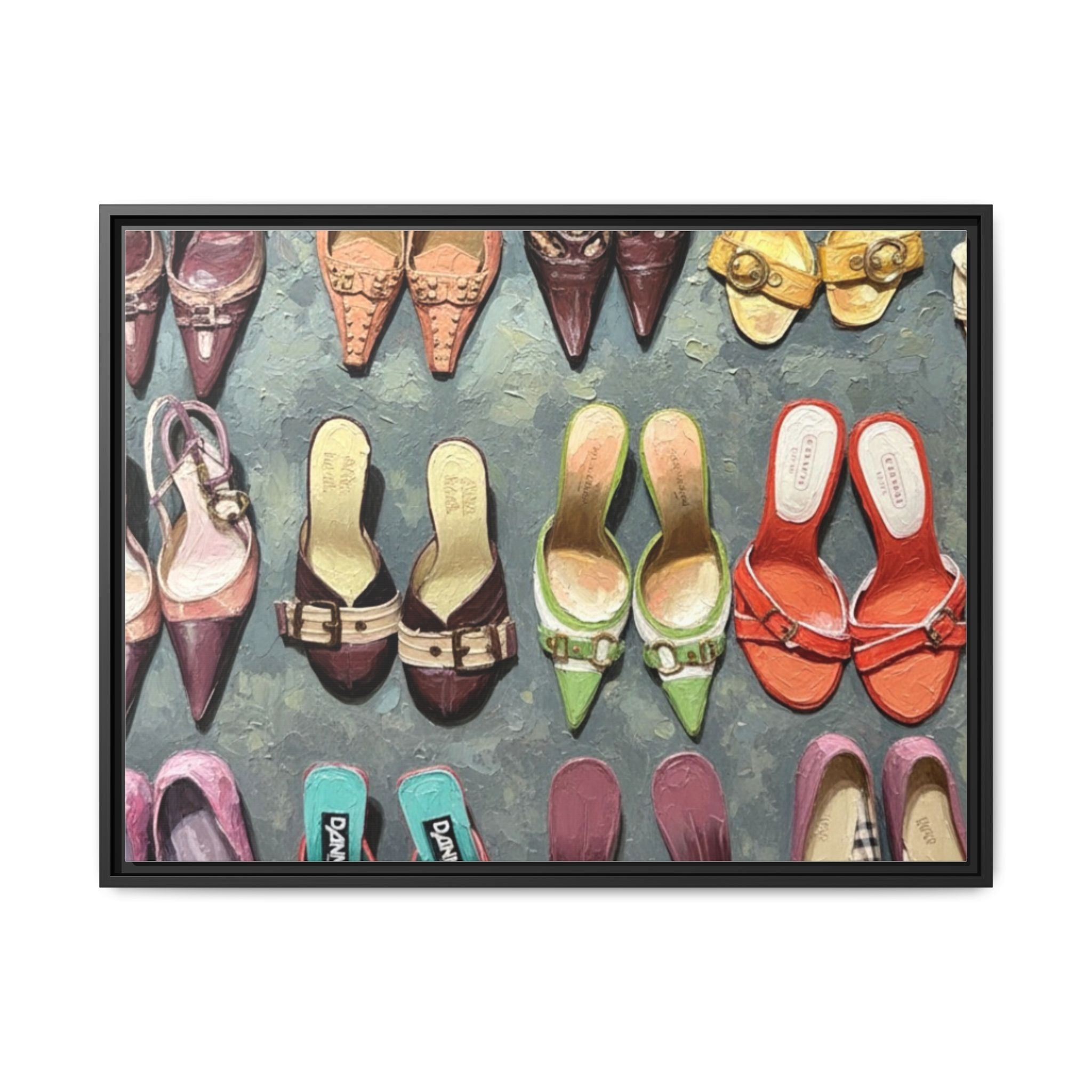Luxury heels Matte Canvas, Framed (Multi-color)