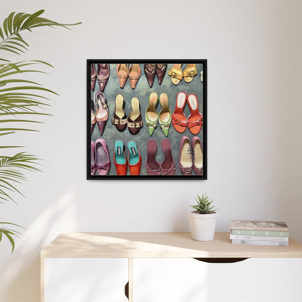 Luxury heels Matte Canvas, Framed (Multi-color)