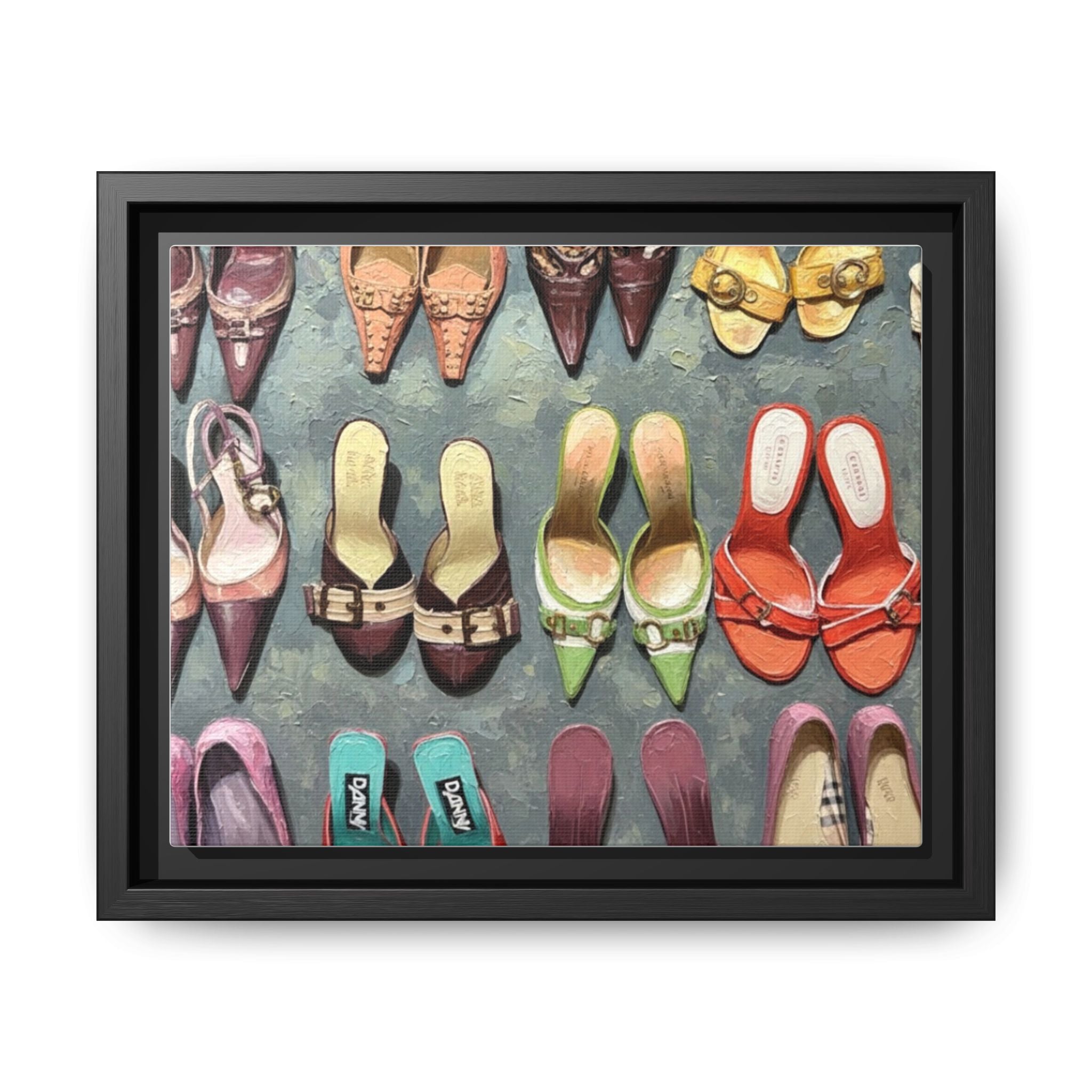 Luxury heels Matte Canvas, Framed (Multi-color)
