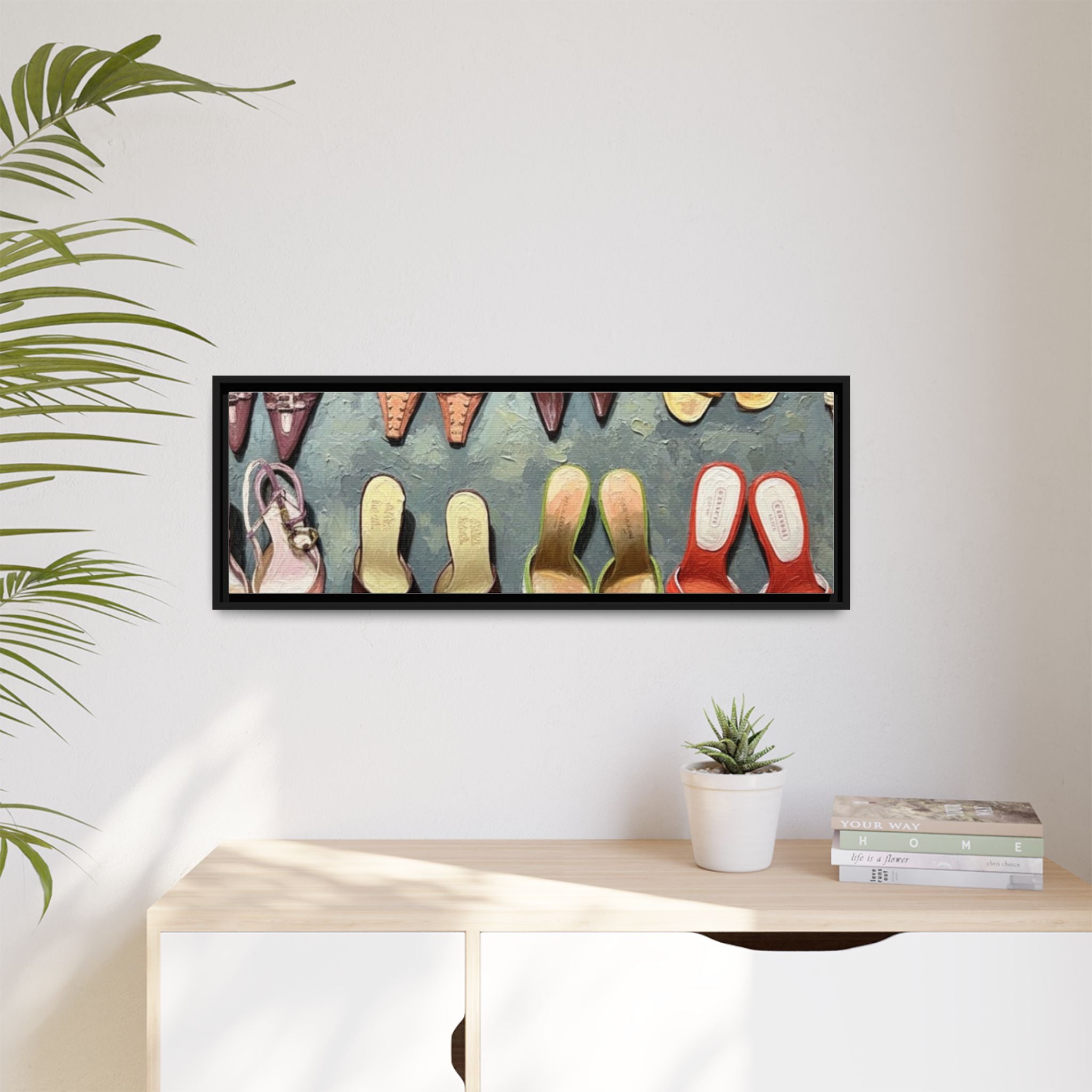 Luxury heels Matte Canvas, Framed (Multi-color)