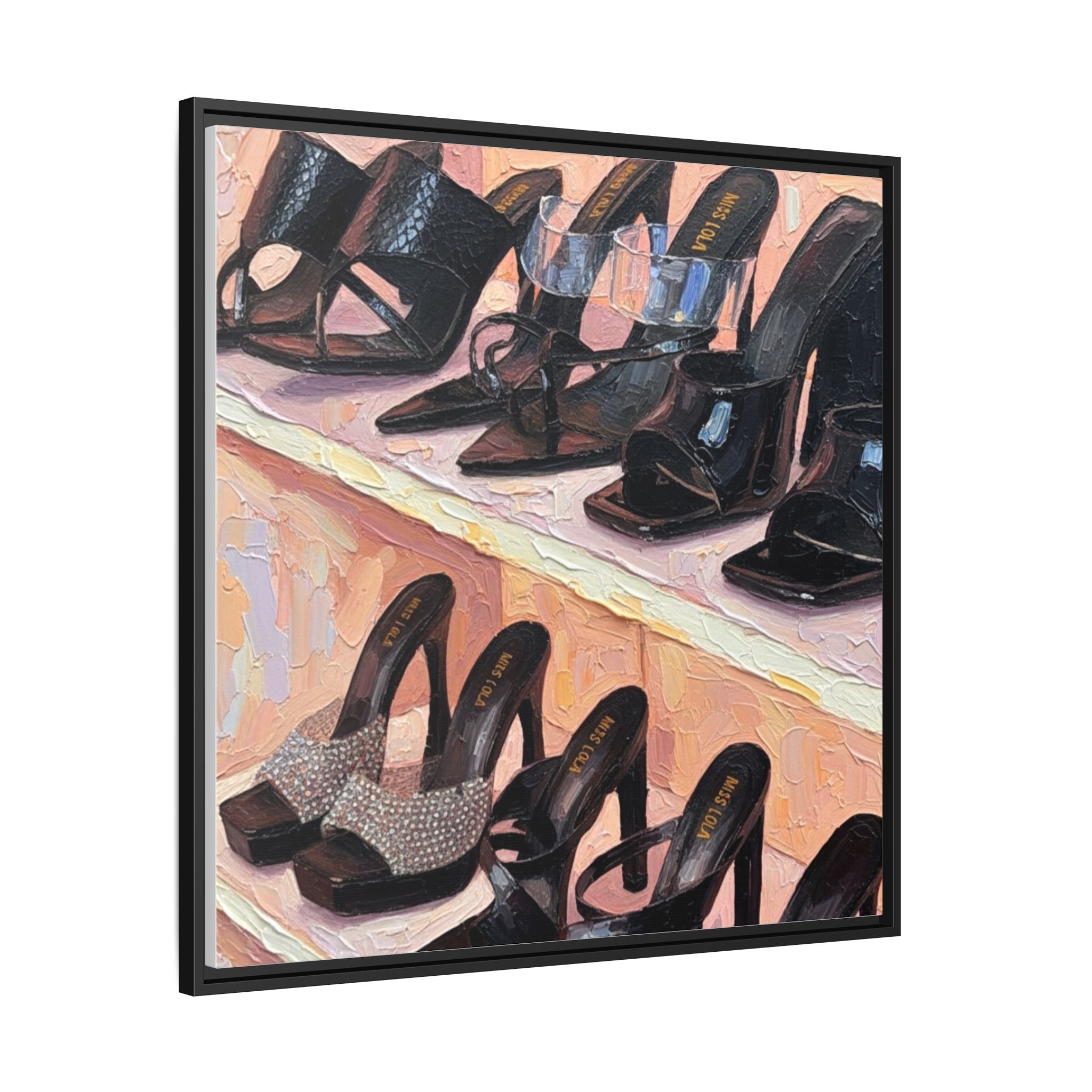 Luxury heels Matte Canvas, Framed (Multi-color)