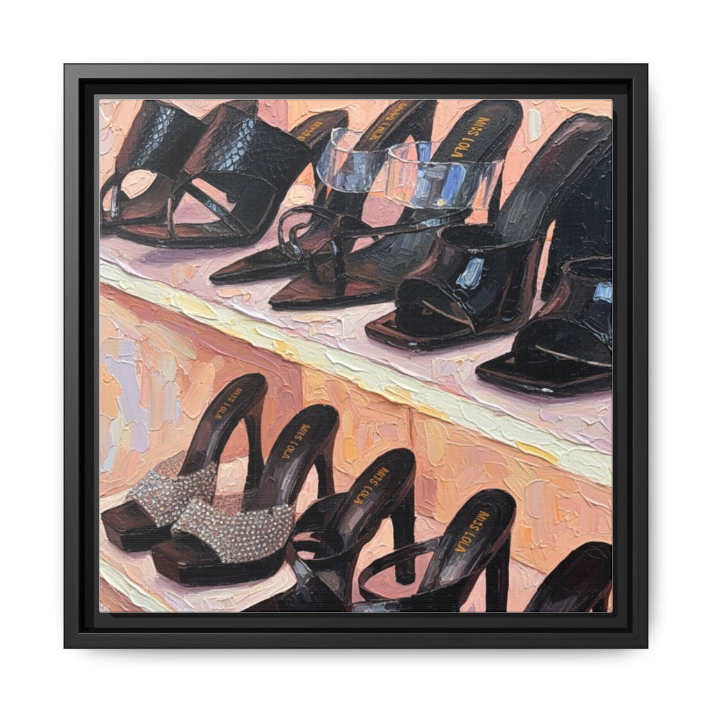 Luxury heels Matte Canvas, Framed (Multi-color)