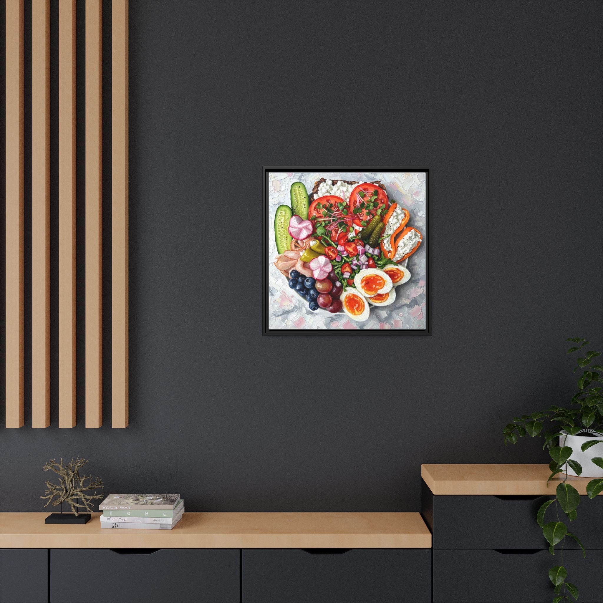 Healthy Meal Canvas Print Kitchen Art