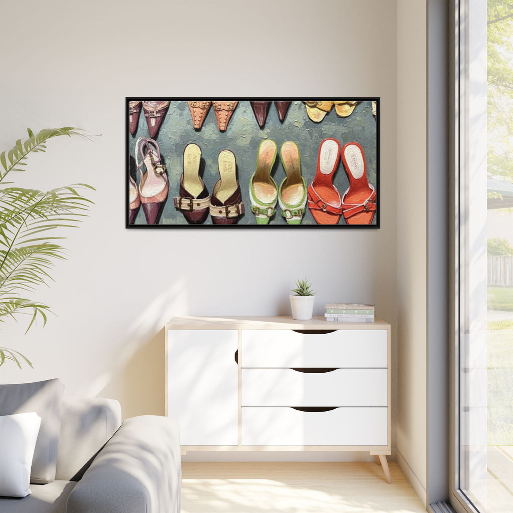 Luxury heels Matte Canvas, Framed (Multi-color)