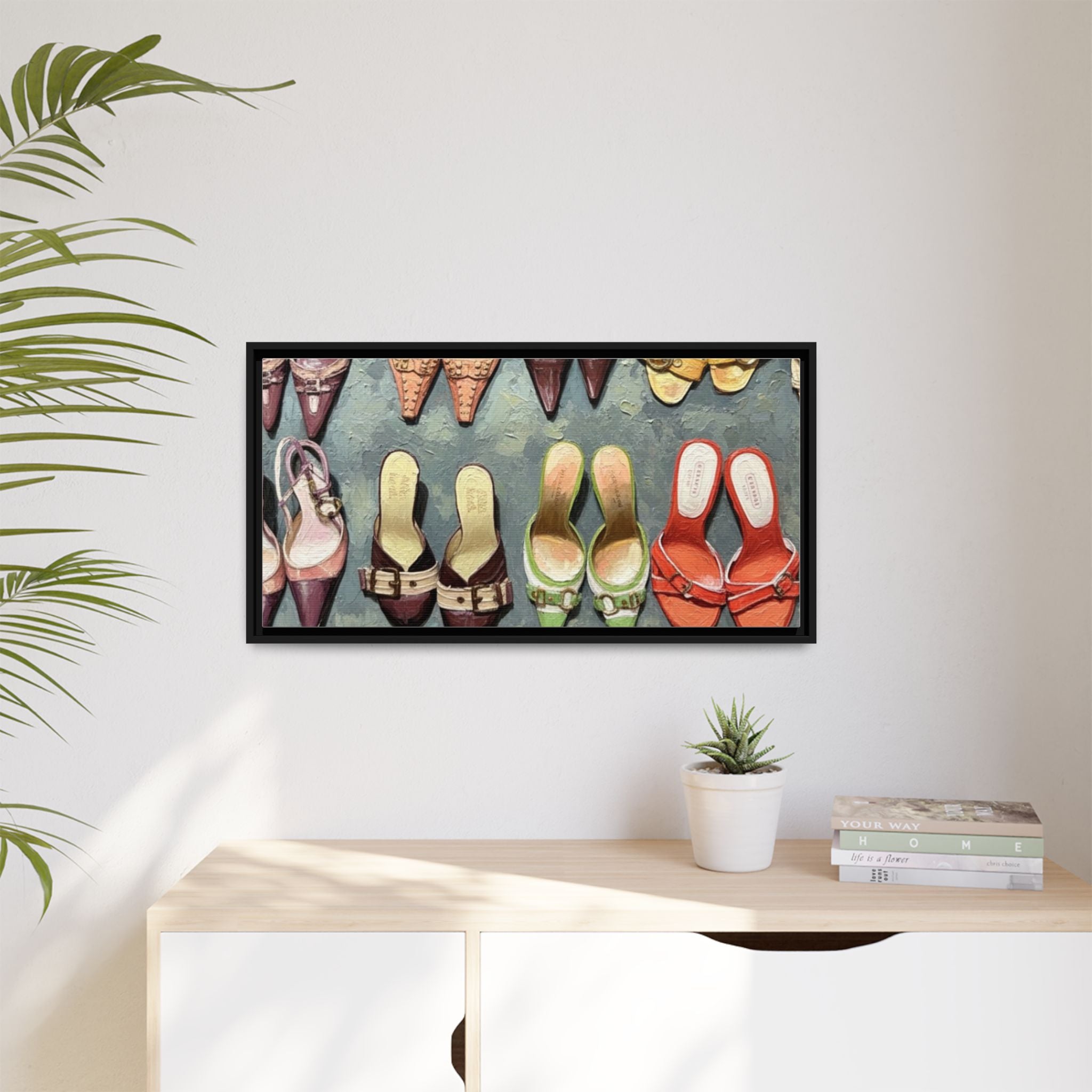 Luxury heels Matte Canvas, Framed (Multi-color)