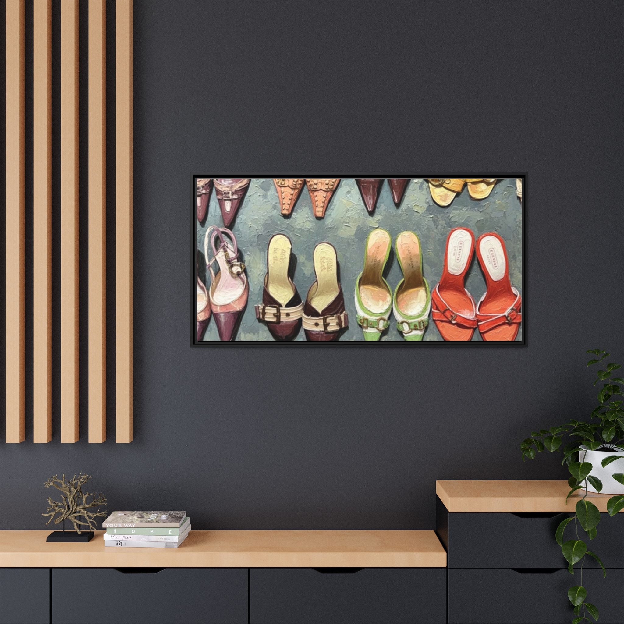 Luxury heels Matte Canvas, Framed (Multi-color)