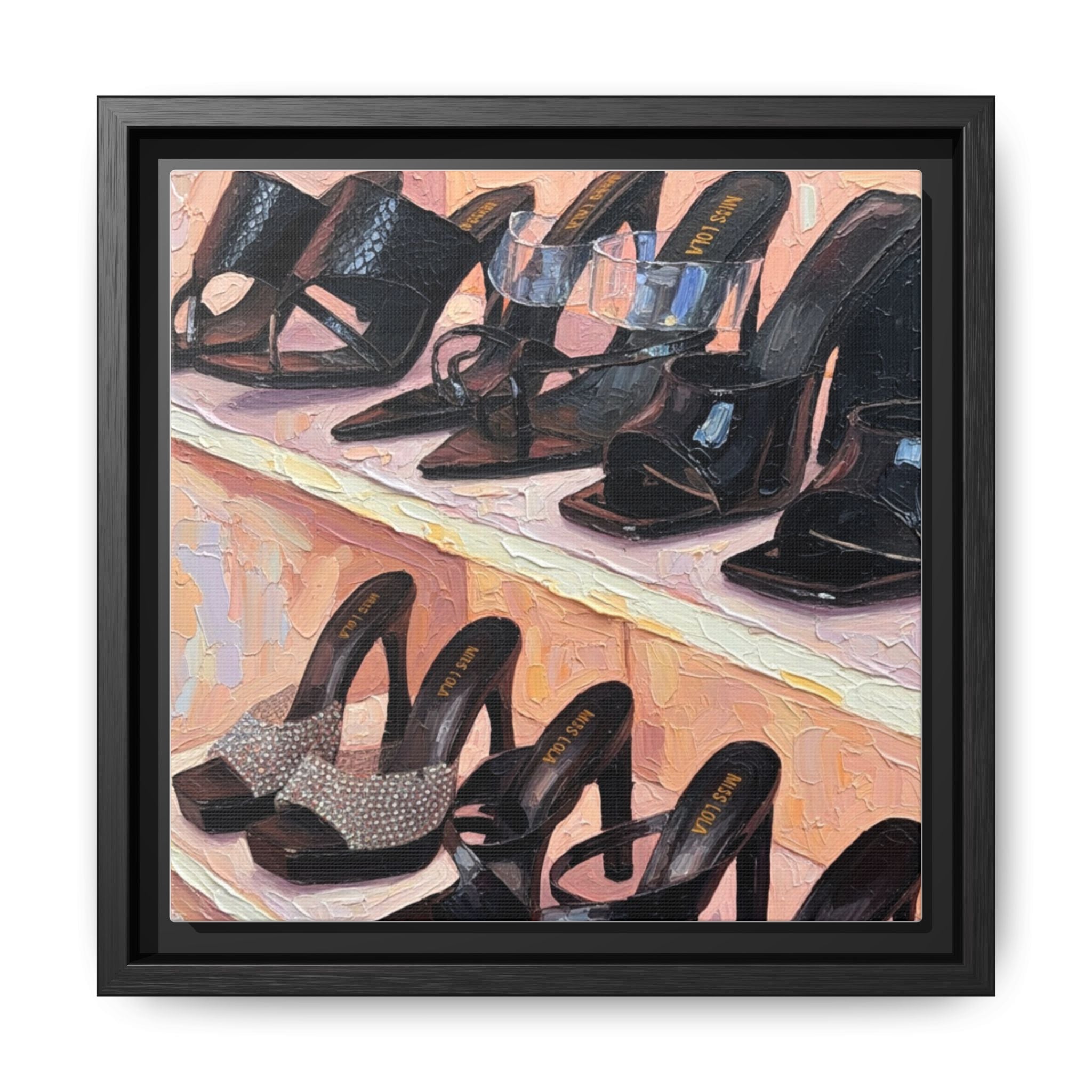 Luxury heels Matte Canvas, Framed (Multi-color)