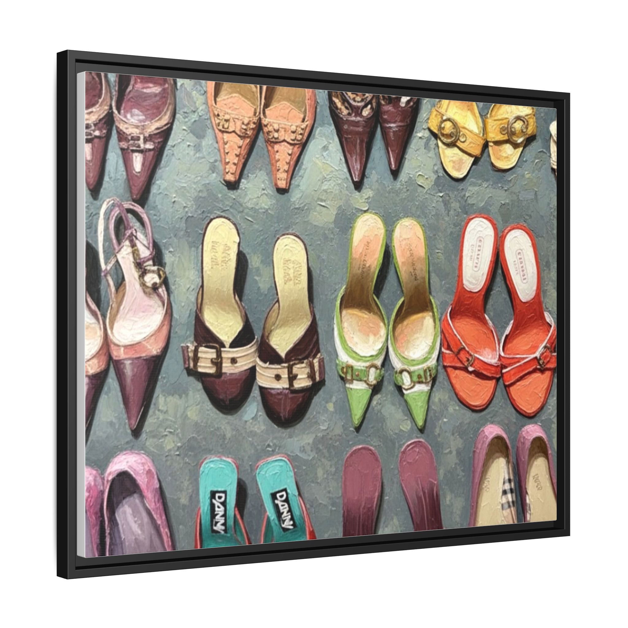 Luxury heels Matte Canvas, Framed (Multi-color)