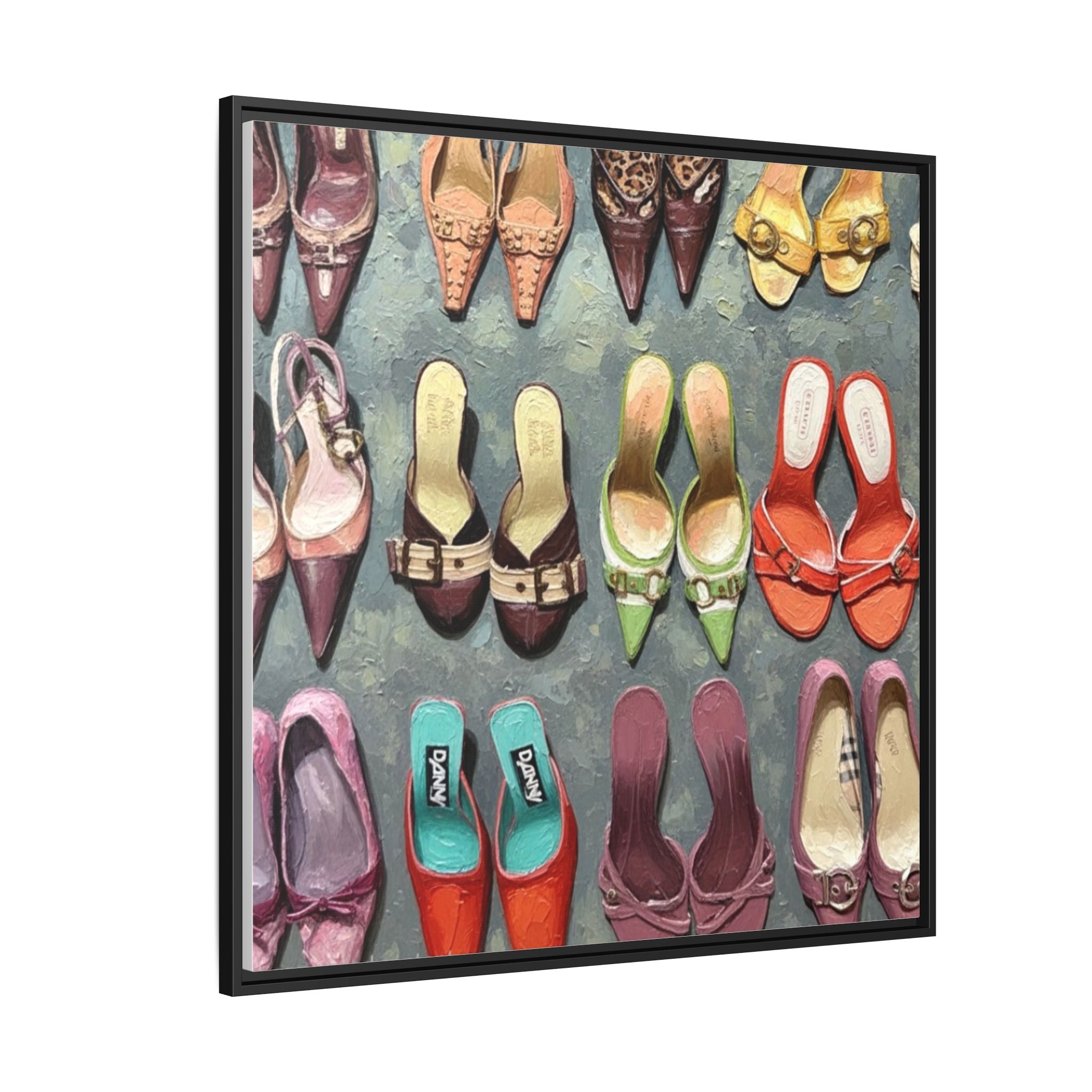 Luxury heels Matte Canvas, Framed (Multi-color)